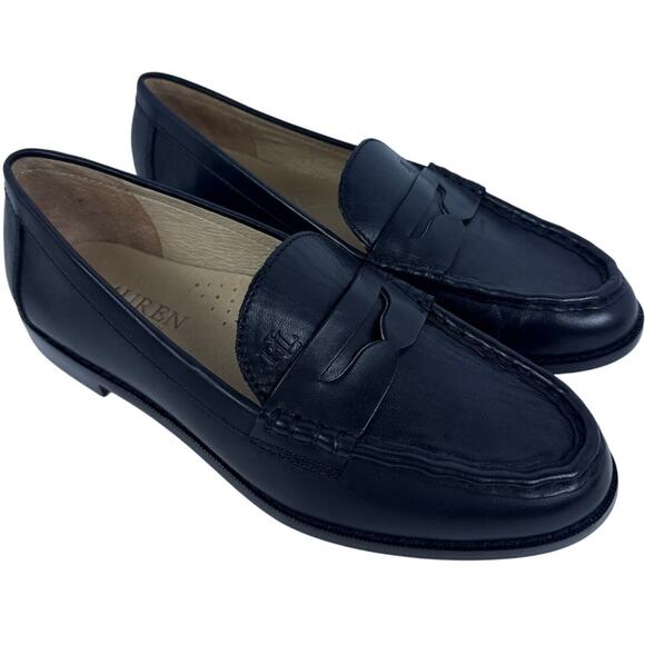 Lauren by Ralph Lauren Shoes - LAUREN by Ralph Lauren Wynnie Women's 6B Black Leather Loafer Slip on
